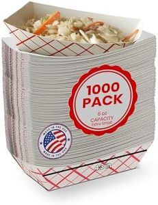 MT Products Plaid Charcuterie Tray 6 oz. Disposable Paper Food Tray - Pack of 1000