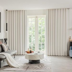 VisionaryHomeDesign Curtains with Trim Pinch Pleat Blackout Curtains