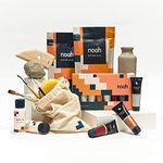 noah Pottery Kit for Beginners - Set Includes Air Dry Clay, Tool Kit and Acrylic Paints - Craft Set (White Clay/Starry Night Paint)