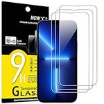 NEW'C [3 Pack Designed for iPhone 14, 13, 13 Pro (6,1") Screen Protector Tempered Glass, Case Friendly Anti Scratch Bubble Free Ultra Resistant