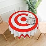 PIXOLE Design Target Waterproof Table Cover,Party Tablecloth 60in, for Outdoor and Indoor, Dining,Holiday, Christmas