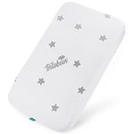 Biloban Bassinet Mattress Pad Topper 33" x 20" x 0.8", Waterproof Breathable Soft Bassinet Mattress Pad Topper Compatible with TCBunny 2-in-1 Baby Bedside Sleeper and Besrey Bedside