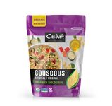 Casbah Organic Couscous - Non-GMO, Vegan, Pre-Cooked Moroccan Couscous, Resealable Bag - 600g