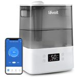 LEVOIT Humidifier for Bedroom Baby Home, 6L Large Tank, Top-Fill Cool Mist Air Humidifier with Quiet Sleep Auto Mode, Smart App & Alexa Control, Essential Oil Diffuser, 60H Runtime for 47㎡, Gray