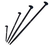 EXXO TOOLS Pry Bar Set - Rolling Head Pry Bars 4 pc Heavy Duty Pry Bar Set 6, 12, 16, 20-Inch Lady's Foot Pry Bar Set Heavy Duty Alloy Steel Prybar Mechanic Pry Bar Set Automotive Craftsman Extra Long