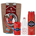 Old Spice Wooden Barrel Father’s Day Gifts for Men With Captain Aluminium Free Deodorant Stick, Shower Gel And Aftershave Lotion