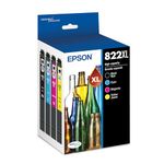 EPSON 822 DURABrite Ultra Ink High Capacity Black & Colour Cartridge Combo Pack (T822XL-XCS) Works with Workforce Pro WF-3820, WF-3823, WF-4820, WF-4830, WF-4833, WF-4834