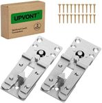 UPVONT Sectional Couch Connectors, Thickened Interlocking Alligator Couch Connectors to Make Sectional Stay (2 Pack+20 Screws)