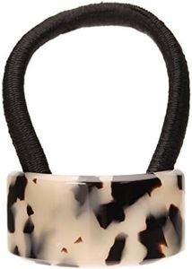 France Luxe Rectangle Ponytail Holder - Ivory Tokyo