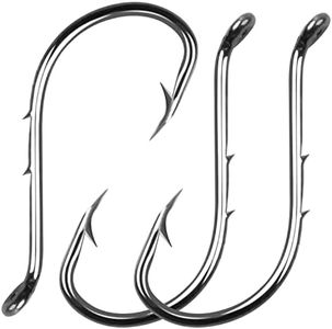 100pcs Octopus Baitholder Fishing Hooks, Sharp Barbed Beak Fish Hooks Black High Carbon Steel Circle Jig Hook (Size 3#)