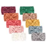 DRESHOW 10 Pack Baby Headbands for Girls Newborn Baby Nylon Headbands with Bows Hair Accessories