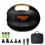 THURSO SURF 20PSI Rechargeable SUP Air Pump Digital Electric Paddle Board Pump 144W 12000mah Dual Stage Auto-Off Portable Inflation Deflation 12V DC Car Connector Battery Air Pump for Kayaks Boats