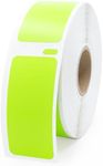 "Dymo LV-30336G Compatible Green Labels, 1" x 2-1/8", Self-Sticking Permanent Adhesive, 500 Labels/Roll - Multipurpose for Filing, Shelving, Retail & POS | LabelValue.com