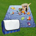 MOLHEM 200x200CM Picnic Blanket with Carrying Handle, Waterproof Sand proof Beach Blanket Outdoor Garden Washable Picnic Mat Camping Accessories for Outdoor Activities