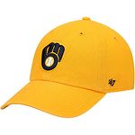 '47 MLB Alternate Clean Up Adjustable Hat, Adult, Milwaukee Brewers Yellow, One Size