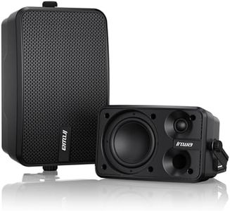 Inwa Enceintes Bluetooth Extérieures, 400W Haut-Parleur Murale Active Passive, Système Stéréo sans Fil Étanche Intérieur/Extérieur avec Entrée Aux (Lot de 2 MZ622, 1 Adaptateur&Télécommande, RMS 40W)