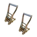 Mega Cargo Control 2 - Pack 2” Ratchet Buckles Tow Truck, Truck, Tow Dolly, Trailer, Farm, Construction Heavy Duty