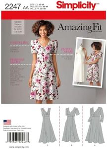 Simplicity 2247 Misses' Sewing Pattern Bodice Dress, Size 20W-28W