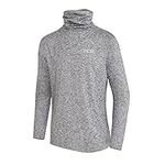 TCA Boys' Warm Up Long Sleeve Training Workout Funnel Neck Thermal Running Top with Thumbholes - Quiet Shade Marl,10-12 Years