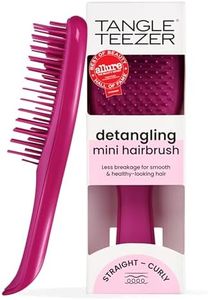 Tangle Teezer Ultimate Detangler Brush, Eliminates Knots & Reduces Breakage, Travel-Size Mini Hair Brush for Straight to Wavy Hair Types, Electric Raspberry