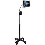 Gooseneck Floor Stand - CTA Compact Security Gooseneck Floor Stand for Tablets with Lock and Key Security System for iPad 7th/ 8th/ 9th Gen 10.2", iPad Pro 12.9", and Surface Pro 4 (PAD-SCGS)