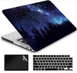 AMCJJ Compatible with MacBook Air 13.6 inch Case 2022 2023 2024 Release M3 A3113 M2 A2681 with Touch ID, Plastic Hard Shell Case;Keyboard Cover&;Screen Protector - Forest Night Sky