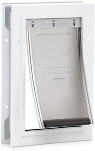 PetSafe Plastic Dog and Cat Door, Large, for Pets Up to 100 lb, Paintable, Easy DIY Installation, Security Cover Included, Install in Interior and Exterior Doors or Walls, Durable, Adjustable Flap