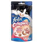 Felix Crispies Cat Treats Salmon and Trout 45g, Pack of 8