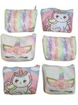 Economical Store 91 Pack of 6 Pcs Mix Unicorn Theme Designs Coin Purses Mini Wallet for Girls Women Return Gift Kanjak Gift Ideas Canvas Material Coin Bags Headphone Case for Girls