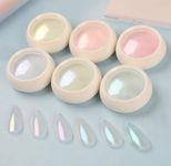 6 Boxes Mermaid Chrome Nail Art Powder Aurora Powder Mirror Holographic Laser Colorful Neon Pearl Pigment Manicuring Glitter