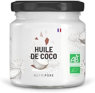 Nutripure | Huile Vierge de Coco Bio | 100% Naturelle & Pure | Alternative aux Huiles classiques | Soin du Visage, de la Peau et des Cheveux | Vegan | Pas de singes utilisés pour la Récolte | 400 mL