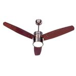 eFF4 Prosper Remote Control Ceiling Fan with Downlight 5 Star 1200 mm 3 Blade (Brown) High Air Delivery (Pack of 1) Energy Saving Ceiling Fan (2 Years Warranty) Saves your electricity bills