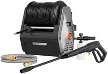 Giraffe Tools Grandfalls Pressure Washer Essential, Electric Wall Mount Power Washer, Max 3300PSI, 1.6GPM, 100FT Retractable Pressure Reel, 4 Nozzles