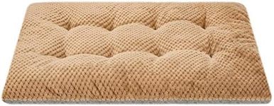 WONDER MIRACLE Fuzzy Deluxe Pet Beds, Super Plush Dog or Cat Beds Ideal for Dog Crates, Machine Wash & Dryer Friendly (23" x 35", Mocha)