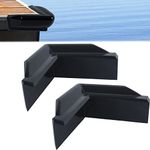 VEITHI Black Dock Corner Bumper, 2 Pack Vinyl 90 Degree Corner Dock Bumper, 9" L x 9" W x 5" H Dock Corner Guard-Corner Dock Fender for Marine Boat