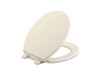 Kohler K-4775-47 Brevia Round Toilet Seat with Q2 Advantage, Almond