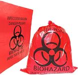 Daarcin Red Biohazard Waste Bags,20pcs 16.5x20in/42x51cm Medical Action Infectious Waste Bag With Hazard Symbol Disposable Hazardous