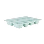 The Great British Bake Off Mini Loaf Tin for Baking Brownies, Cheesecake, Bread & More, Non-Stick Silicone Baking Tray, Official GBBO Branding, Duck Egg Blue, 8 Moulds, Dishwasher Safe