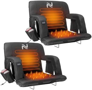 NAIZEA Wide Heated Stadium Seat for Bleachers w/Back Support & Cushion