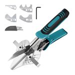 O’Shine Ratchet Miter Shears for Angular Cutting Molding Crafting Wood, Quarter Round Cutting Tool, 45-135 Degree Multi Angle PVC Miter Shear Trim Cutter Hand Tool, Extra Four Anvils & Blade Included