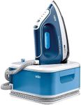 Braun CareStyle Compact Pro IS2565BL, Steam Iron with FreeGlide 3D Technology, iCareMode, Eco and Turbo Modes, Vertical Steaming, Anti-Drip, 1.5L Water Tank, 2400W, Blue