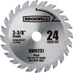 Rockwell RW9231 3-3/8-Inch VersaCut 3 24T Carbide-Tipped Circular Saw Blade