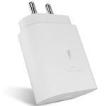 AILKIN 25W Fast Samsung Charger – Sleek White USB-C Power Adapter for Fast & Quick Charging Compatible with Galaxy S23, S22, Note 20,S20 FE,S20+,S21,S21+,S21 FE,S21 Ultra,S22,S23,M14 5G,M15,M32 & More