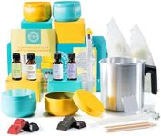 Hearts & Crafts DIY Complete Soy Wax Candle Making Kit - 2lbs Soy Candle Wax and All Candle Making Supplies Included and Candle Jars - Complete DIY Candle Making Kit for Adults, Kids, & Beginners