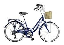 Aurai Arabella Junior Girls Traditional Heritage Bicycle, 24" Wheel, 6 Speed - Metallic Navy