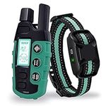 Dog Training Collar with Remote, 3300Ft Remote Range, Beep (1-8) & Vibration (1-16) Training Modes, USB Rechargeable IP67 Waterproof, Remote Anti Bark Collar for Large Medium Small Dogs (GREEN)