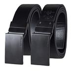 Calvin Klein Men's Two-In-One Reversible Dress Belt with Plaque Buckle, Black/Black, Large (38-40)