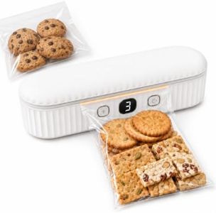 Mini Bag Sealer for Keeping Chips Crispy & Food Fresh, 4000 mAh Rechargeable Heat Sealer for Plastic Bags, 4.8" Extended Sealing Bar, 4 Modes, Portable Bag Resealer for Snacks, Cereal, Pet Food Bags