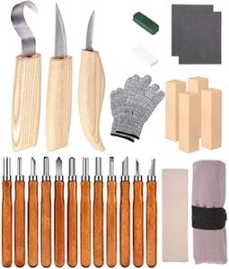 Zawaer tallar madera, 26PCS Herramientas De Talla De Madera, Kit de Herramientas para Tallar Madera, Cuchillos Para Tallar Madera Seco, gubias para madera Para Principiantes Y Profesionales Escultores