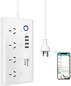 UseeLink Smart Power Strip Surge Protector, USB Power Strip with 4 AC Outlets and 4 USB Ports, WiFiPD 20W USB-C Power Strip with 5-Foot Extension Cord